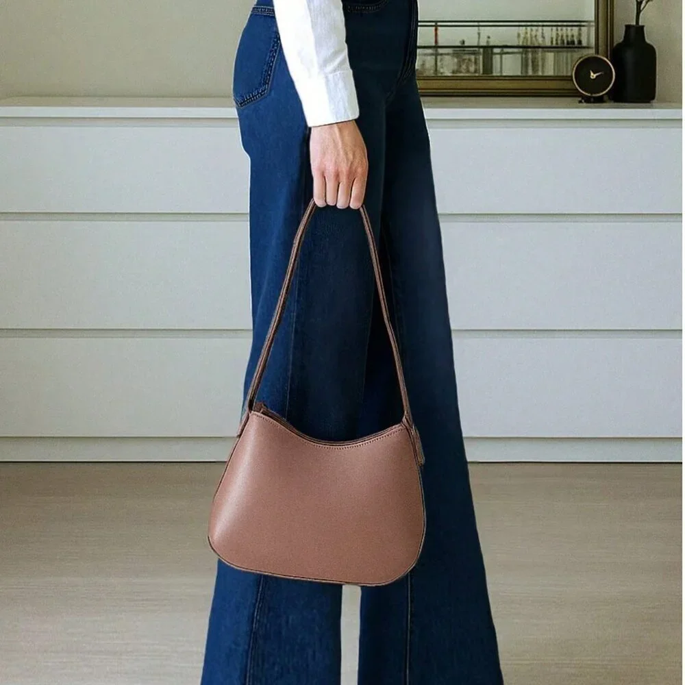 Navy Blue Elegant Women's Stretchy Straight Leg Denim Pants